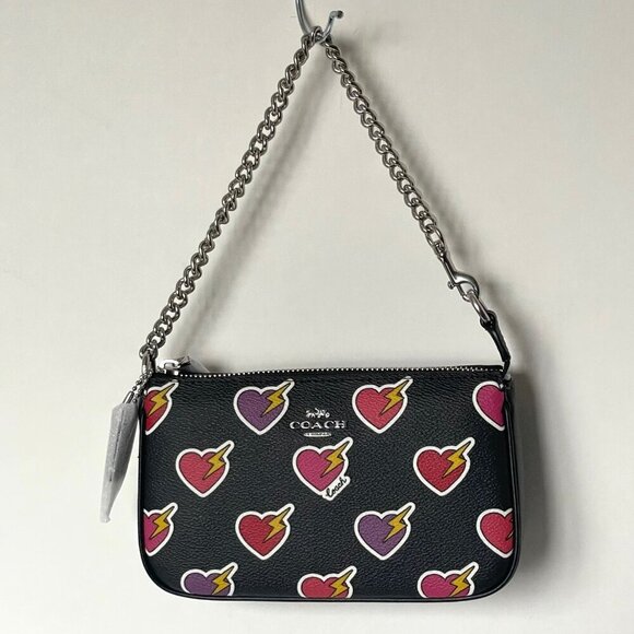 Coach Nolita 19 Shoulder Bag Heart Bolt Black Wristlet Clutch CW452 ORG PKG - Picture 8 of 12